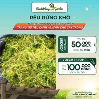Rêu rừng khô 1kg, rêu khô trang trí chậu hoa, tiểu cảnh, làm ổ cho động vật và giữ ẩm cho hoa lan, kiểng lá, monstera