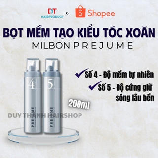 Bọt Mềm Tạo Kiểu Tóc Xoăn MILBON 200ml - Giữ Nếp Mềm, Không Bết Dính, Tạo Sóng Phồng Tự Nhiên.