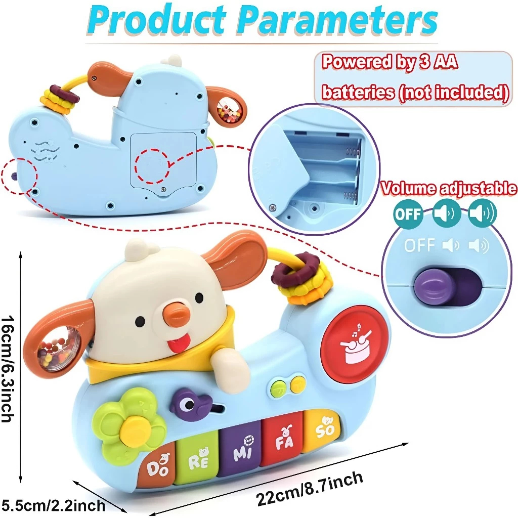 Đồ chơi Trò chơi âm nhạc Baby Piano Toys,Puppy Keyboard DM9900W