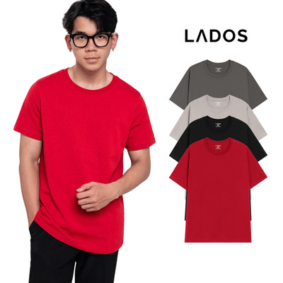 Áo thun unisex cotton cổ tròn LADOS-49202 chất thun 100% cotton 2 chiều với nhiều màu sắc tươi sáng trẻ trung