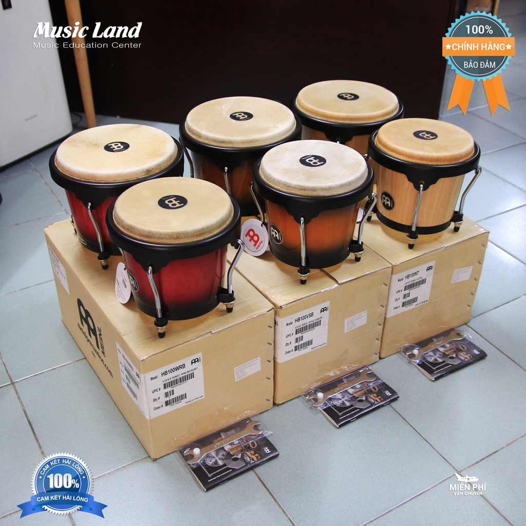 Trống Bongos Meinl HB100 Chính Hãng Âm Thanh Ấm và Trong
