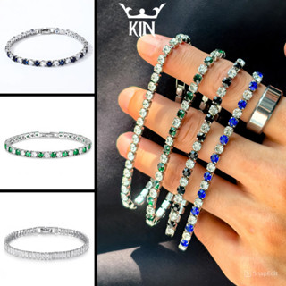 Vòng Tay Nam Nữ KIN Accessories Lắc Tay Bạc 925 Đính Đá zircon Lấp Lánh cá tính phụ kiện trang sức sang trọng cao cấp