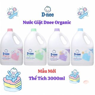   CHÍNH HÃNG  Nước giặt quần áo em bé Dnee 3000ml - Nước Giặt Xả Cho Trẻ Em an toàn cho bé 