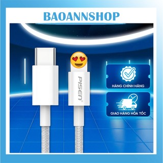  Dây cáp sạc nhanh 20W PISEN chính hãng chống cháy an toàn tự ngắt khi đầy bảo hành 6 tháng 