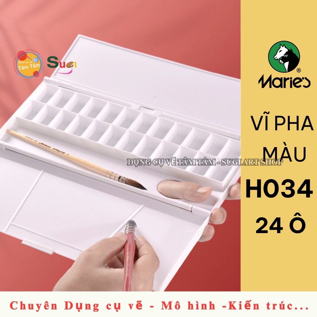 [ Sugi art shop ] Vĩ pha màu Maries / Khây pha màu Maries 24 ô H034