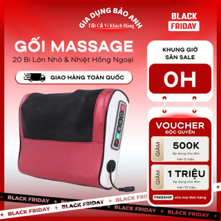  Gối Massage Cổ Vai Gáy Hồng Ngoại 20 Bi Đa Năng - Máy Massage 