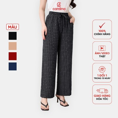 Quần lụa CARDINA chất liệu Hàn Châu mềm mại thoáng mát kiểu dáng suông nhẹ nhàng,thoải mái 5QDT21