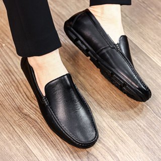 Giày Moca Nam Minh Giang Chất Liệu Da Microfiber Cao Cấp Da Mềm Êm Chân Mã B11