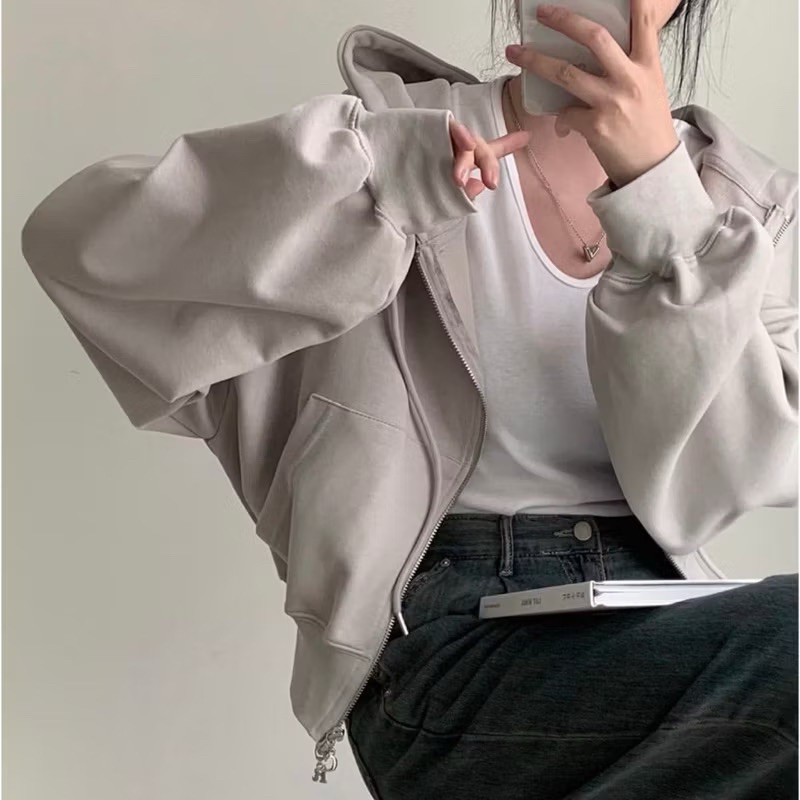 Áo khoác Nỉ Crotop Hàn dáng rộng siêu xinh , Áo Sweater Nỉ Dài Tay Badsix ( có bigsize) | BigBuy360 - bigbuy360.vn