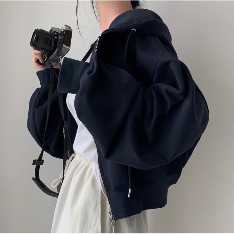 Áo khoác Nỉ Crotop Hàn dáng rộng siêu xinh , Áo Sweater Nỉ Dài Tay Badsix ( có bigsize) | BigBuy360 - bigbuy360.vn