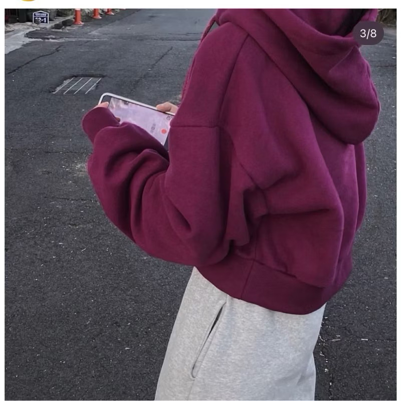 Áo khoác Nỉ Crotop Hàn dáng rộng siêu xinh , Áo Sweater Nỉ Dài Tay Badsix ( có bigsize) | BigBuy360 - bigbuy360.vn