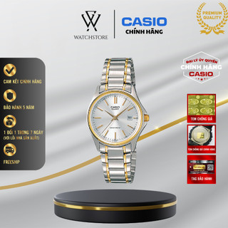  Đồng Hồ Nữ Casio LTP-1183G-7ADF Mặt Trắng Kim Vàng Kính Khoáng 28.5mm Chống Nước Dây Kim Loại Không Gỉ Chính Hãng 