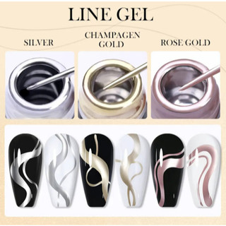  Sơn gel XEIJAYI cọ nét vẽ metan,metal bạc vàng hồng đen trắng đỏ xanh  5ml  