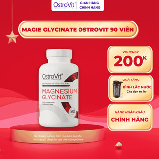 Magie cải thiện giấc ngủ OstroVit Magnesium Glycinate 90 viên giảm stress, hỗ trợ ngủ ngon và xây dựng cơ bắp