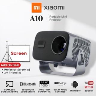 XIAOMI Máy chiếu mini A10 Pro 4K bluetooth 5.0 Full Android11.0 projector WiFi Double 390Si 1080P máy chiếu phim Netflix