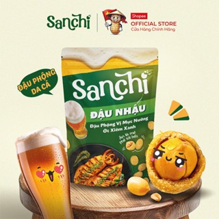 Đậu Phộng Vị Mực Nướng Ớt Xiêm Xanh Sanchi 55g - Snack Ăn Vặt Đậu Phộng Hương Vị Thật, Đậm Đà, Giòn Tan