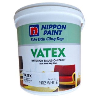 Sơn Nước Nippon VATEX Nội Thất 5kg Loại Tốt Giá Rẻ, Bền Màu, Dùng Sơn Tường, Sơn Phòng, Trang Trí Phòng Ngủ Đẹp Như Ý