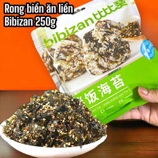  2025- Rong Biển Ăn Liền BIBIZAN Rong Biển Trộn Cơm Rắc Cơm Giòn Ngon Siêu Dinh Dưỡng Túi lớn siu nhieu 250 Gram 