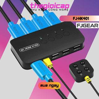 Bộ Chuyển Đổi HDMI KVM Switch 4 Port FJ-HK401