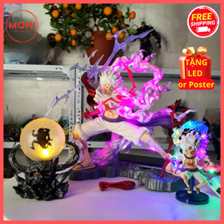 Mô hình Luffy Gear 5 kiểu dáng chiến đấu siêu ngầu - Mô hình One Piece ( Tặng LED or Poster )