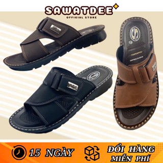 Dép Quai Ngang Thái Lan Nam FOOTNIKS FPU33 - 4405M Quai Da Microfiber, Dép Da Chống Nước, Chống Trơn Trượt, Dép Da Nam