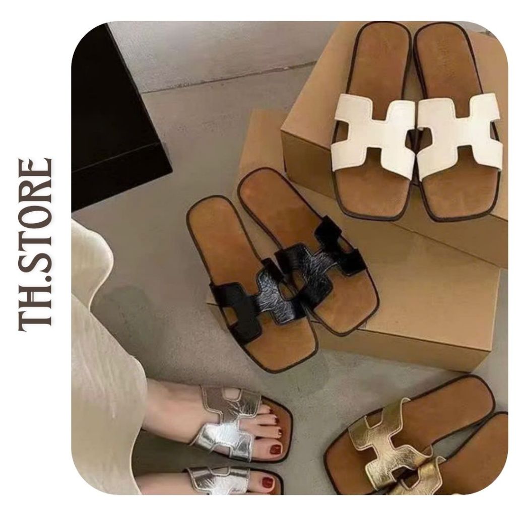 TH.STORE xăng đan và dép Dép lê bệt H