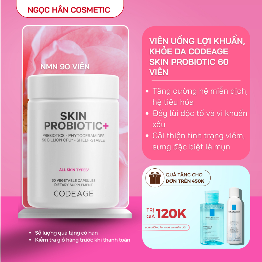 Viên uống lợi khuẩn CodeAge Skin Probiotic 60 viên - Ngochan Cosmetic