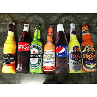 Chai bia heineken, bia tiger, coca gối ôm