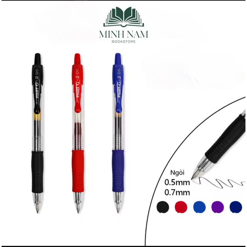 Hộp 12 Cây Bút gel PILOT G2 nét 0.5mm/ 0.7mm (Made in Japan) - Số 1 Nhật Bản
