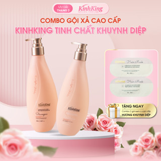 Combo Gội xả Hương Khuynh Diệp KinhKing Nuôi Dưỡng Và Cấp Ẩm Cho Tóc, Phục Hồi Hư Tổn Tặng 2 gói Sample Kem Ủ Cao Cấp