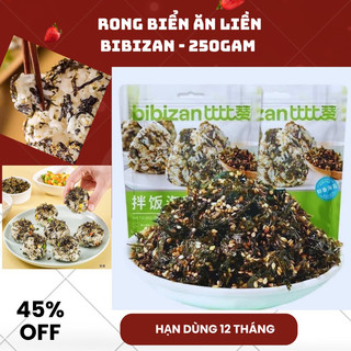  Rong Biển Ăn Liền BIBIZAN Rong Biển Trộn Cơm Rắc Cơm Giòn Ngon Siêu Dinh Dưỡng Túi 250 Gram 