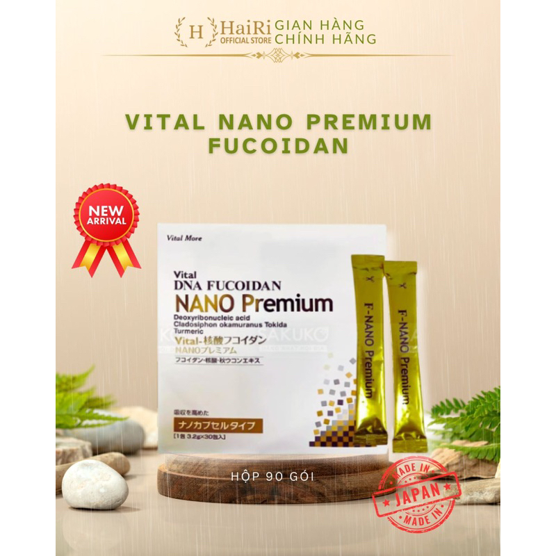 Vital DNA Fucoidan Nano Premium Vàng 90 gói- NỘI ĐỊA NHẬT BẢN