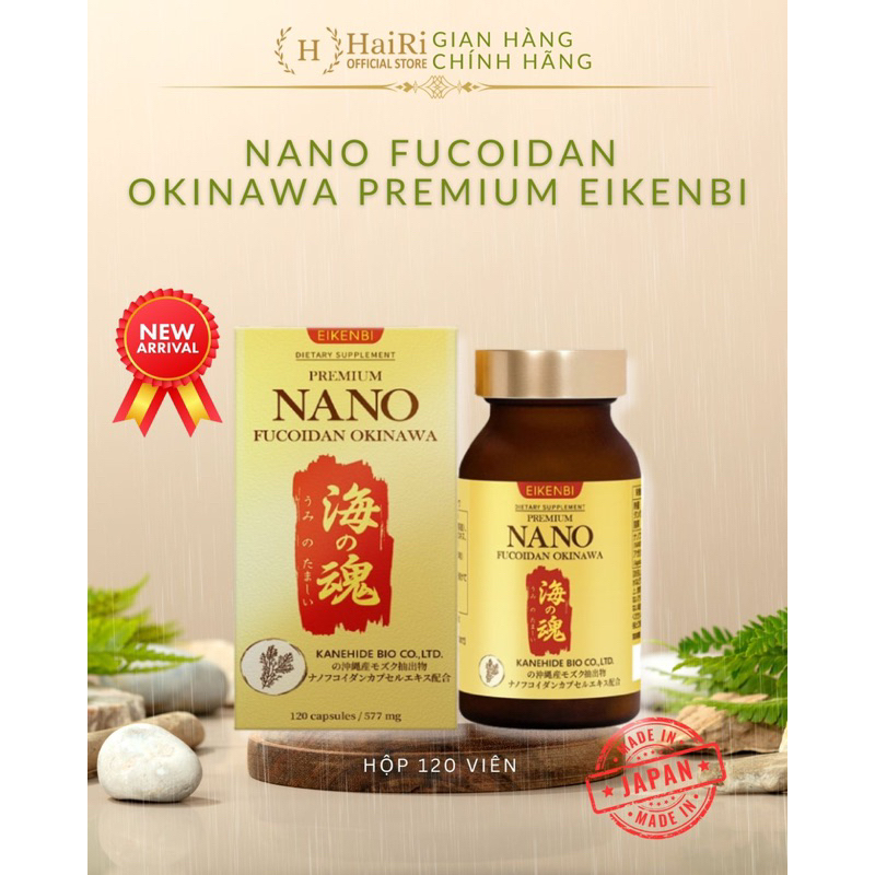 Viên Uống Nano Fucoidan Okinawa Kanehide Bio x Eikenbi - Hộp 120 viên Nhật Bản