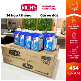   Nguyên THÙNG  RICH LÙN  Kem béo Thực vật Rich's  24 hộp 454g  Hỏa tốc Đà Nẵng  