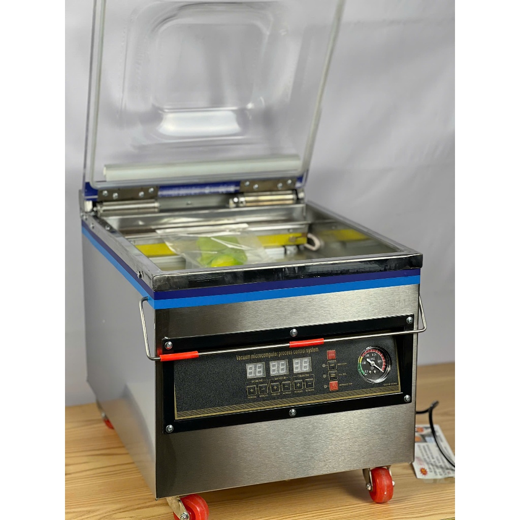 Máy hút chân không DZQ-320, máy gói thực phẩm loại thanh hàn 32cm hút 4 túi 1kg
