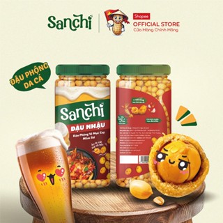 Đậu Phộng Vị Mực Cay Mắm Tỏi Sanchi 210g - Snack Ăn Vặt Đậu Phộng Hương Vị Thật, Đậm Đà, Giòn Tan