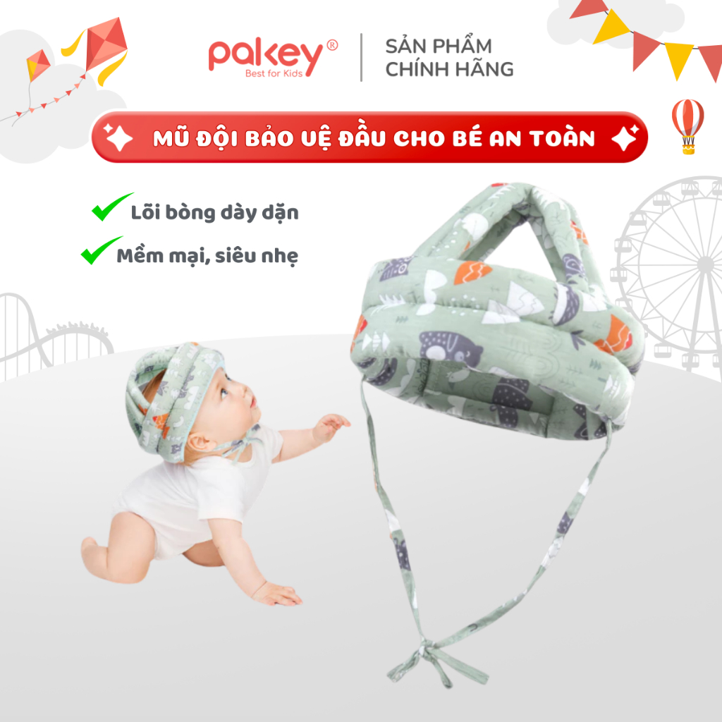 [QUÀ TẶNG KO BÁN] Mũ Bảo Vệ Đầu Cho Bé Tập Đi Siêu Nhẹ - Nón Bảo Vệ Đầu Bằng Bông Êm Ái An Toàn Cho Bé