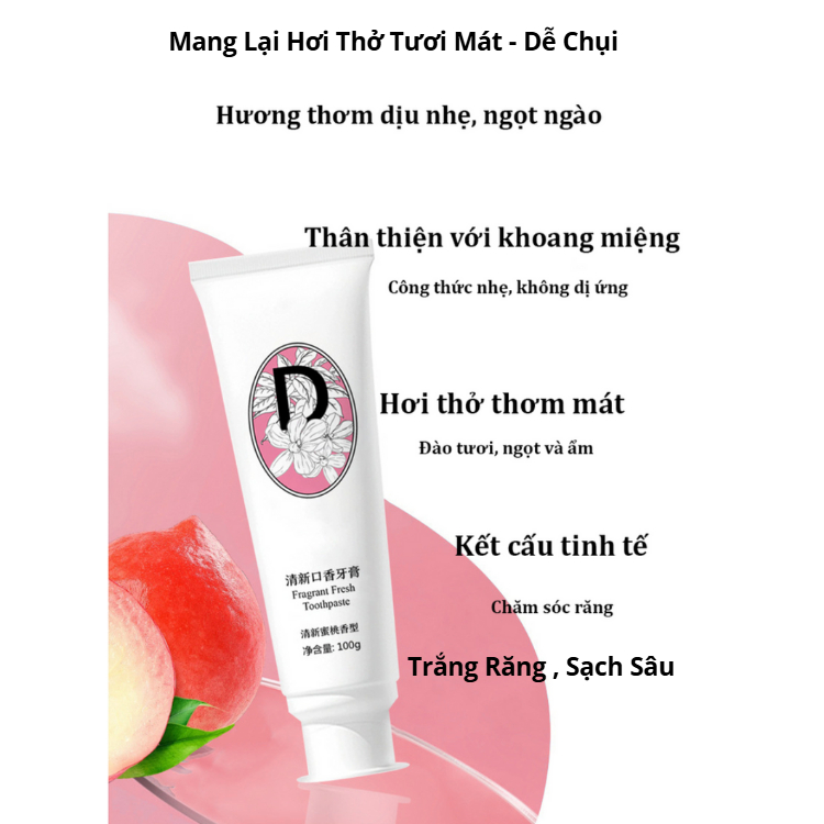 Kem đánh trắng răng Dr.Fresh - kem đánh răng toothpaste tẩy cao răng, ố vàng, trắng sáng, loại bỏ hôi miệng 100g