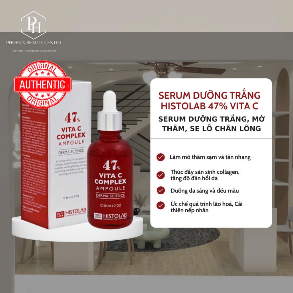 [CHÍNH HÃNG] HISTOLAB TINH CHẤT DƯỠNG TRẮNG DA VITAMIN C COMPLEX AMPOULE 47%