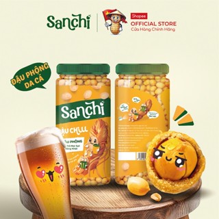 Đậu Phộng Vị Phô Mai Sợi Xông Khói Sanchi Đậu Chill 210g - Snack Ăn Vặt Đậu Phộng Hương Vị Thật, Đậm Đà, Giòn Tan