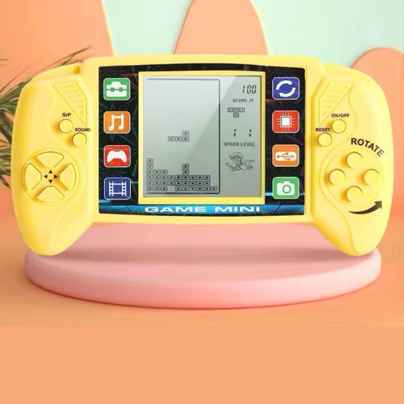 Máy chơi game cầm tay, game xếp gạch cổ điển, máy chơi game tuổi thơ vui nhộn (màu ngẫu nhiên)