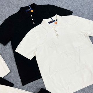 [Hight Quality] Hàng Có Sẵn!! Áo Polo Len Luon Vuituoi FW24 - Họa Tiết Monogram Nổi Vân Chìm Sang Trọng - Loại 1 QCCC