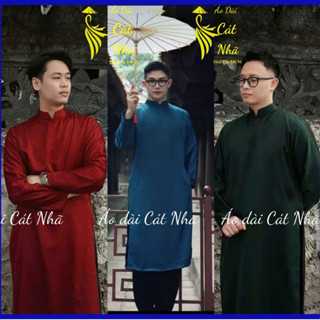 (Hỏa tốc 2H) Áo dài Nam chất vải Lụa Tây Thi mềm mát giá rẻ 3 màu dễ mặc