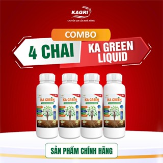 4 Chai KAGREEN LIQUID 1 LÍT - Phân bón sinh học KA GREEN LIQUID kích rễ, bung đọt, dưỡng đất, dày lá - KAGRI