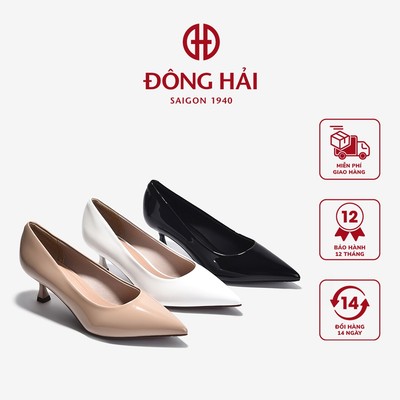 Giày Cao Gót Đông Hải Mũi Nhọn Da Bóng - G81S1