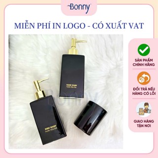  Bình sứ đựng dầu gội lọ chiết nước rửa tay chai chiết sữa tắm gốm sứ Bát Tràng dùng cho khách sạn bìnhvuông đen 500ml 