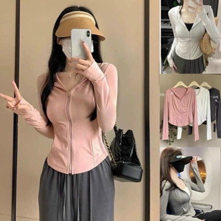 Áo Nắng Croptop Ôm Body Nữ Thun Chống Nắng, Hack Dáng, Có Mũ