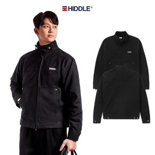 Áo khoác nam canvas phối cổ ticke HIDDLE màu đen, có túi | H-AK1