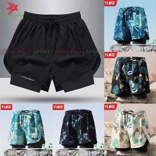 Quần Bơi Nam 2 Lớp Chống Thấm Nước, Quần Đùi Nam Chơi Tennis, Bóng Rổ, Tập Gym, Chạy Bộ