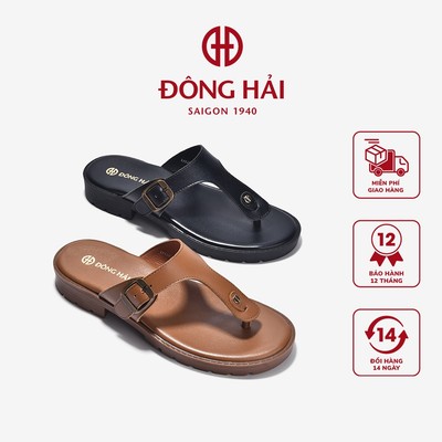  Dép Kẹp Nữ Đông Hải Quai T-Strap Khóa Vuông - D32E5